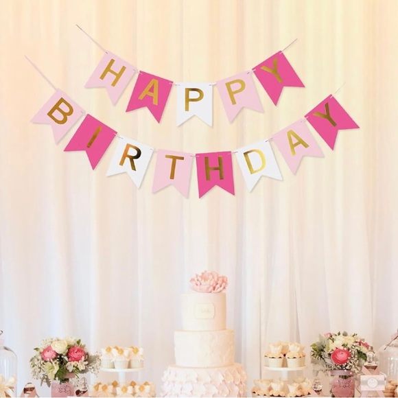 New Happy Birthday Banner with String Lights - Picture 2 of 2